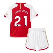 Arsenal Fabio Vieira #21 Hjemmedraktsett Barn 2023-24 Kortermet (+ korte bukser)